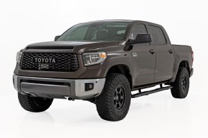 Toyota Tundra Running Boards - Rough Country - TR2, Aluminum, 5-inch, Black Powder Coat - Black - '07-'21